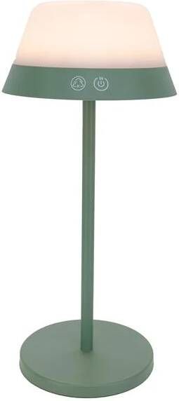 EGLO Meggiano Tafellamp Aanraakdimmer Draadloos 32 cm Groen|Wit Instelbaar RGB & wit licht Oplaadbaar Buiten en Binnen
