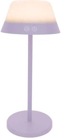 EGLO Meggiano Tafellamp Aanraakdimmer Draadloos 32 cm Lila|Wit Instelbaar RGB & wit licht Oplaadbaar Buiten en Binnen