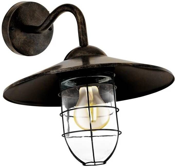 Eglo Vintage Melgoa Buitenverlichting Wandlamp 1 Lichts Koperkleurig