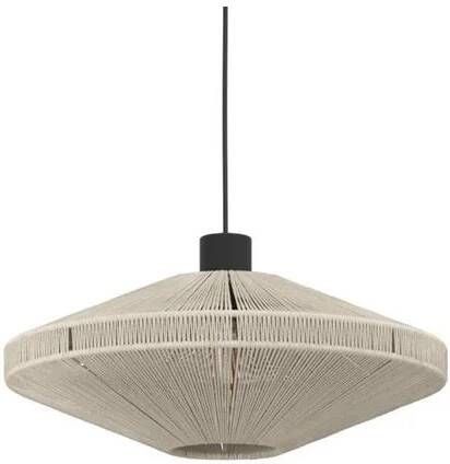 EGLO Midsumer Hanglamp E27 Ø 38 cm Zwart|Crème Textiel