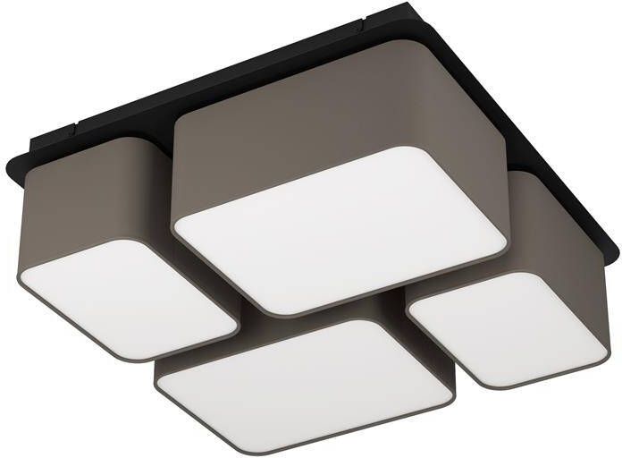 EGLO Plafondlamp MORDAZO Plafondlamp in zwart van staal excl. E27 28W (1 stuk)