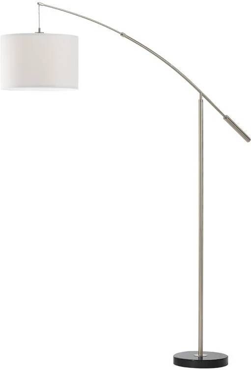 Eglo Nadina Vloerlamp 1 Lichts Nikkel-Mat Wit