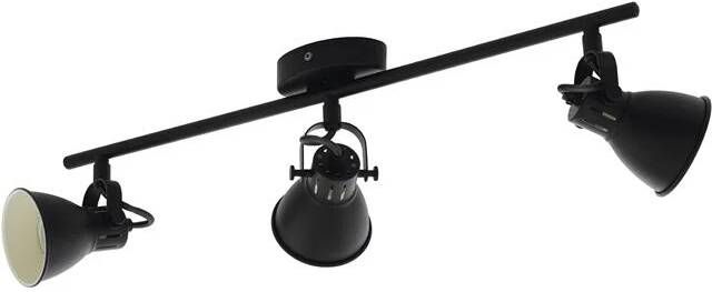 EGLO Ledplafondspots SERAS 2 plafondlamp woonkamerlamp spot zwart metaal GU10