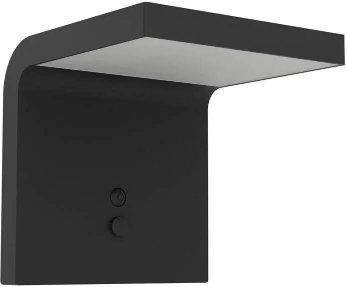 EGLO Spiante Solar Wandlamp Buiten LED 14 cm Zwart|Wit