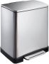 EKO E-Cube pedaalemmer 20 ltr Stainless steel Plastic mat RVS - Thumbnail 2