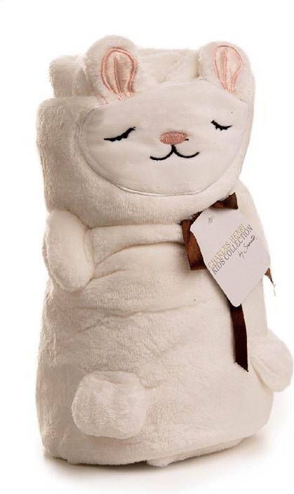 Elegance Baby Kinder Flanel Fleece Knuffel Deken Schaap ivoor 75x100cm