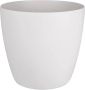 Elho Brussels Rond Wielen 47 Grote Bloempot voor Binnen 100% Gerecycled Plastic Ø 46.5 x H 43.5 cm Wit Wit - Thumbnail 2