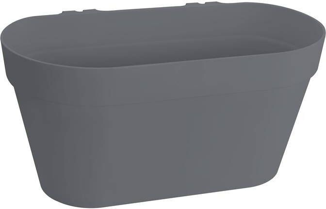 Elho Loft Urban Green Wall Pot Duo 28 Bloempot voor Balkon Buiten Ø 28.0 x H 13.2 cm Antraciet