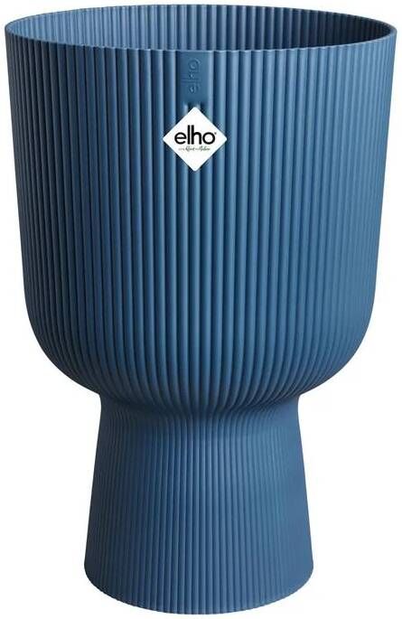 Elho Vibes Fold Coupe 30 Bloempot voor Binnen 100% Gerecycled Plastic Ø 29.5 x H 44.7 cm Diepblauw