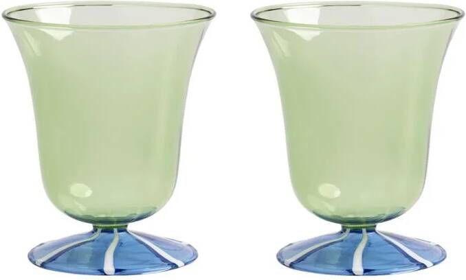 &Klevering Waterglazen Eve Green (set van 2) Waterglazen