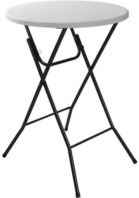 ERRO Statafel Ø80x110cm wit|grijs