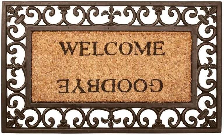 Esschert Design Deurmat Welcome|Goodbye rubber RB12