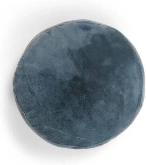 Essenza Mads Furry Sierkussen Ø 45 cm Denim Blue