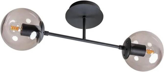 ETH Plafondlamp Davina 2-lichts smoke