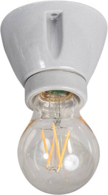 Expo Trading ETH vintage plafondlamp glad porselein grijs E27