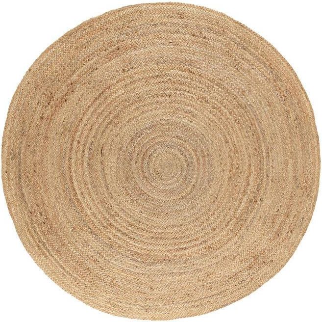 Eva Interior Rond vloerkleed Jute Naturel 120 cm(S)Beige Rond 120 Ø (S )