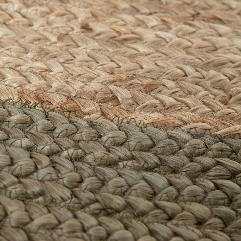 Eva Interior Rond vloerkleed Jute Naturel Groen 120 cm(S) Rond 120 Ø (S )