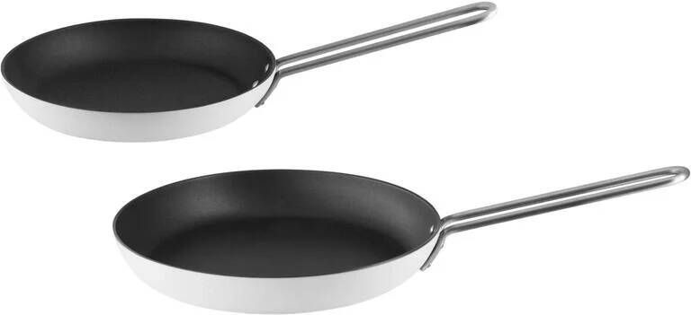 Eva Solo Koekenpannenset ø 24 cm + ø 28 cm RVS White Line