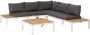 Exotan La Vida Loungeset Tuin Teak Metaal Wit 63x245x245 - Thumbnail 2