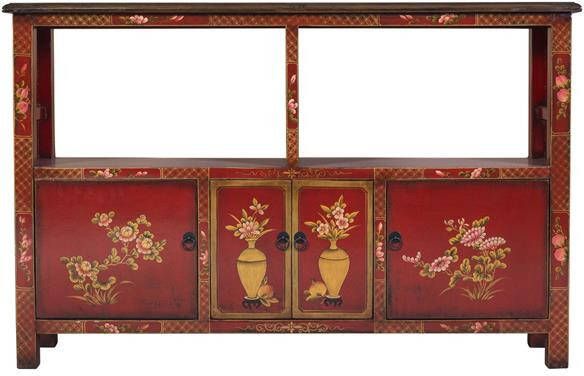 Fine Asianliving Chinees Dressoir Rood