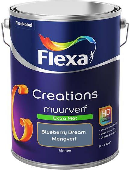 Flexa Creations Muurverf Extra Mat Blueberry Dream 5 liter