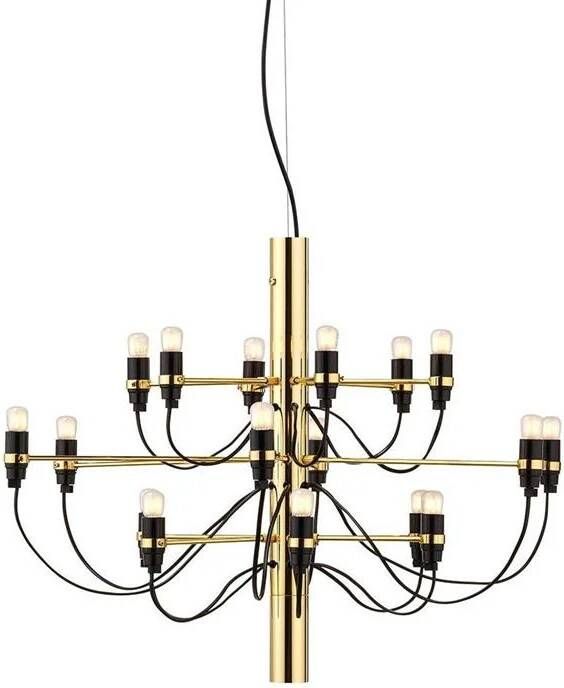 Flos 2097|18 by Gino Sarfatti kroonluchter Ø69 opaal messing