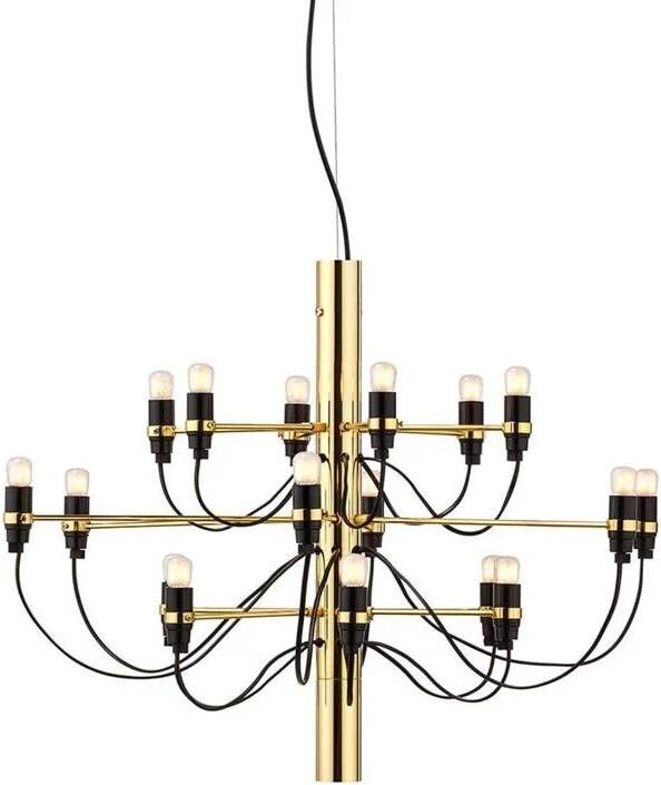 Flos 2097|18 by Gino Sarfatti kroonluchter Ø69 transparant messing