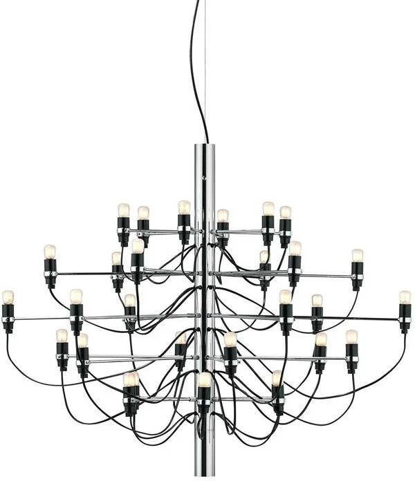Flos 2097|30 by Gino Sarfatti kroonluchter Ø88 transparant chroom