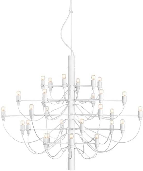 Flos 2097|30 by Gino Sarfatti kroonluchter transparant wit