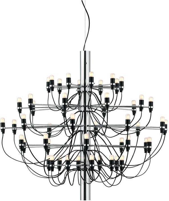 Flos 2097|50 by Gino Sarfatti kroonluchter Ø100 opaal chroom