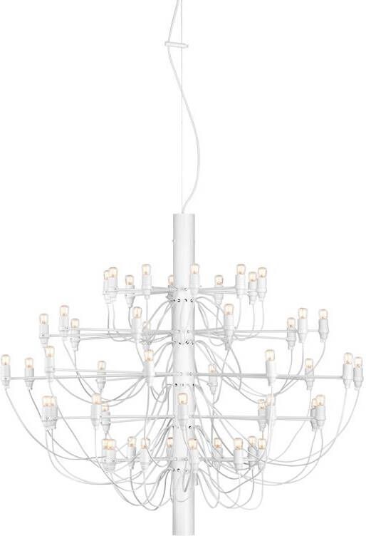 Flos 2097|50 by Gino Sarfatti kroonluchter transparant wit