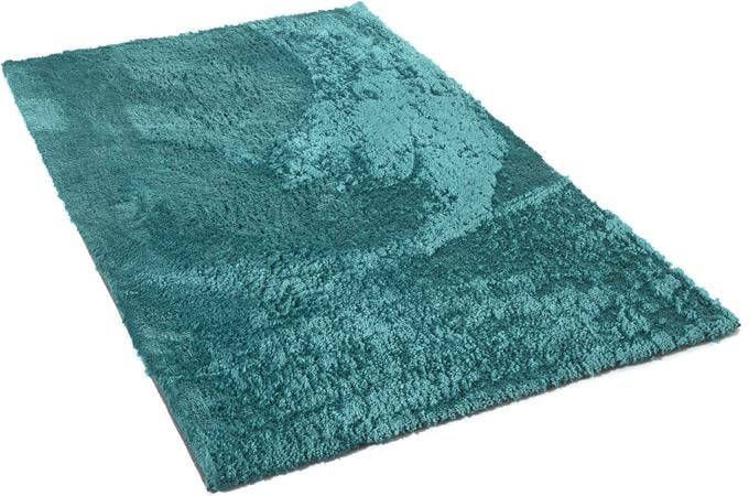 Flycarpets Curacao Shaggy Vloerkleed Petrol Hoogpolig Tapijt 200x290 Cm