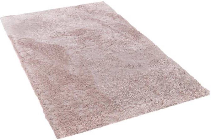 Flycarpets Curacao Shaggy Vloerkleed Roze Hoogpolig Tapijt 80x150 Cm