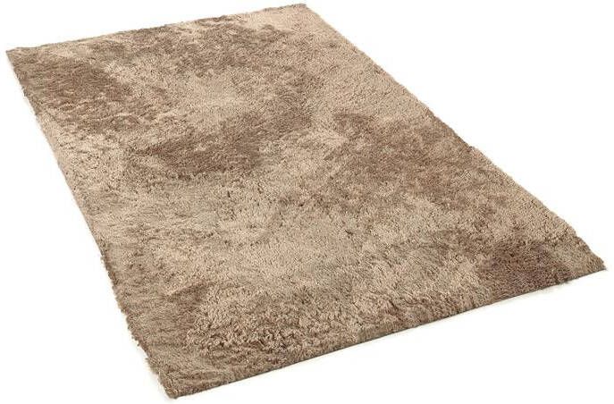 Flycarpets Curacao Shaggy Vloerkleed Taupe Hoogpolig Tapijt 80x150 Cm