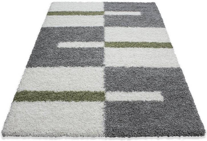 FlyCarpets Manhattan Shaggy Vloerkleed Groen