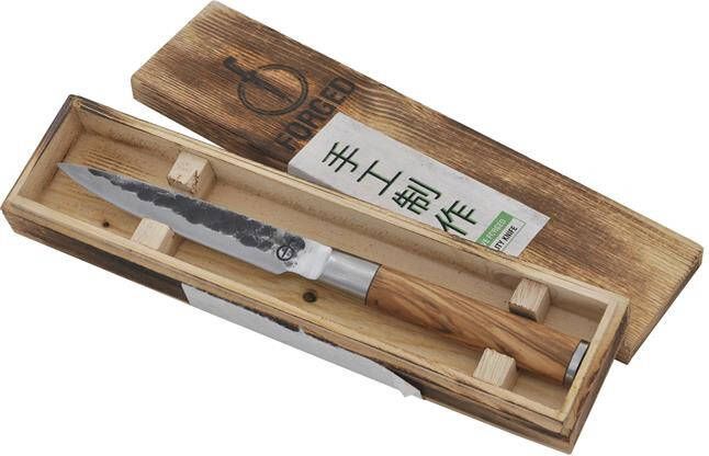 Forged Olive Universeel keukenmes 13cm Olijfhout In Houten Giftbox - Foto 2