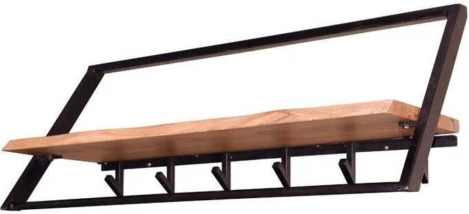Fraaai Leona kapstok 6 haaks acaciahout 100 cm