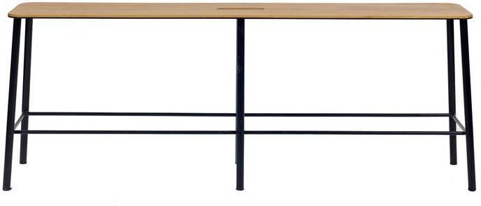 Frama Adam eetbank 120 eiken|zwart