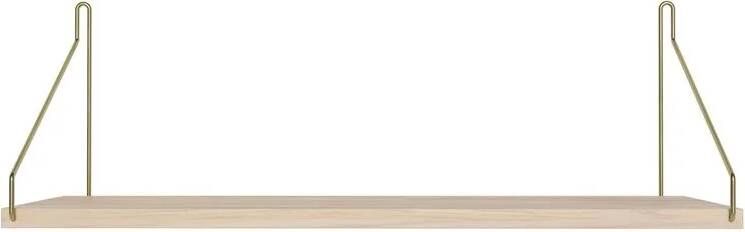 Frama Shelf wandplank 60x20 wit geolied|messing