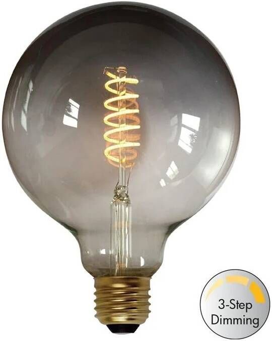 Freelight LEDØ12 5 cm bol smoke 7W spiraal 3 standen 2200K
