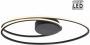 Freelight Plafondlamp Ophelia Oval Led Mat Zwart 48cm - Thumbnail 2