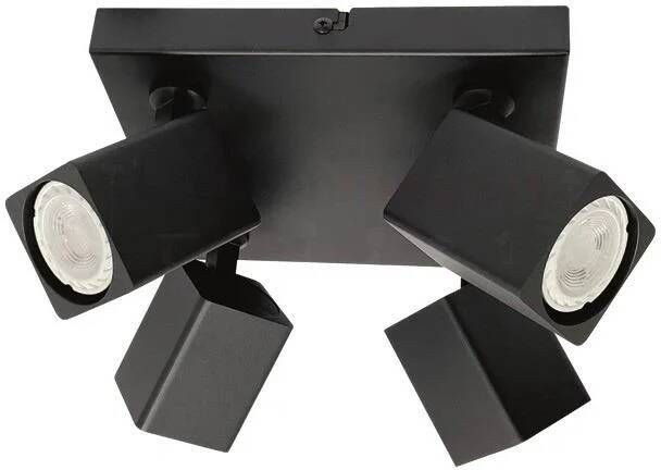 Freelight Spot Quadro Zwart GU10 4-Lichts