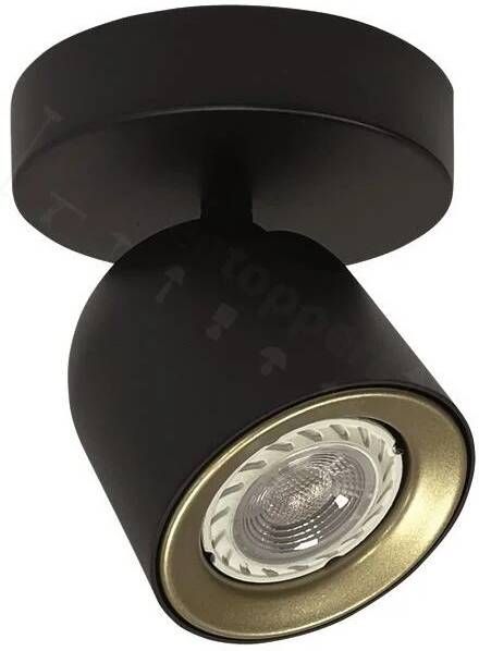 Freelight Spot Solare Zwart Goud GU10 1 Lichts