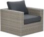 Garden Impressions Menorca lounge fauteuil L-shape vintage willow black - Thumbnail 2