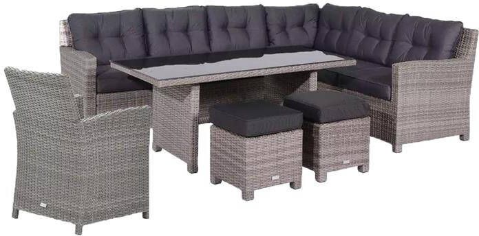 Garden Impressions Jaru lounge dining set 6-delig rechts extra luxe kussens