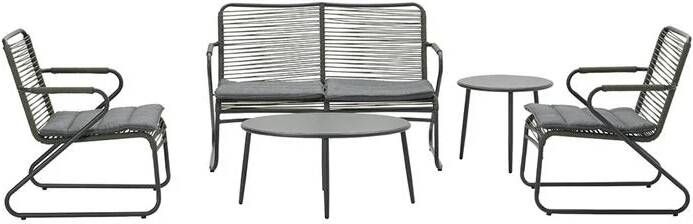 Garden Impressions Mason loungeset vijfdelig grijs mosgroen