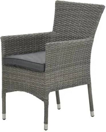 Garden Impressions Nicosia stapelbare wicker tuinstoel Organic grey