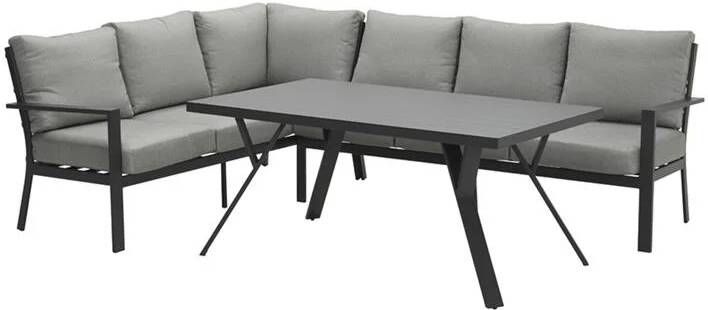 Garden Impressions Senja lounge dining set 3-delig links d. grijs