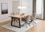 Giga Living Eetkamerstoel met Armleuning Bouclé Beige 61x58 5x91cm Eetkamerstoel Marouan - Thumbnail 2