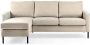 Giga Meubel Bank 3-Zits Beige Stof 200x133x80cm Bank Stenhill Dillon - Thumbnail 2